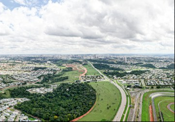 Vista aérea da G0 020, região dos condomínios horizontais em Goiânia